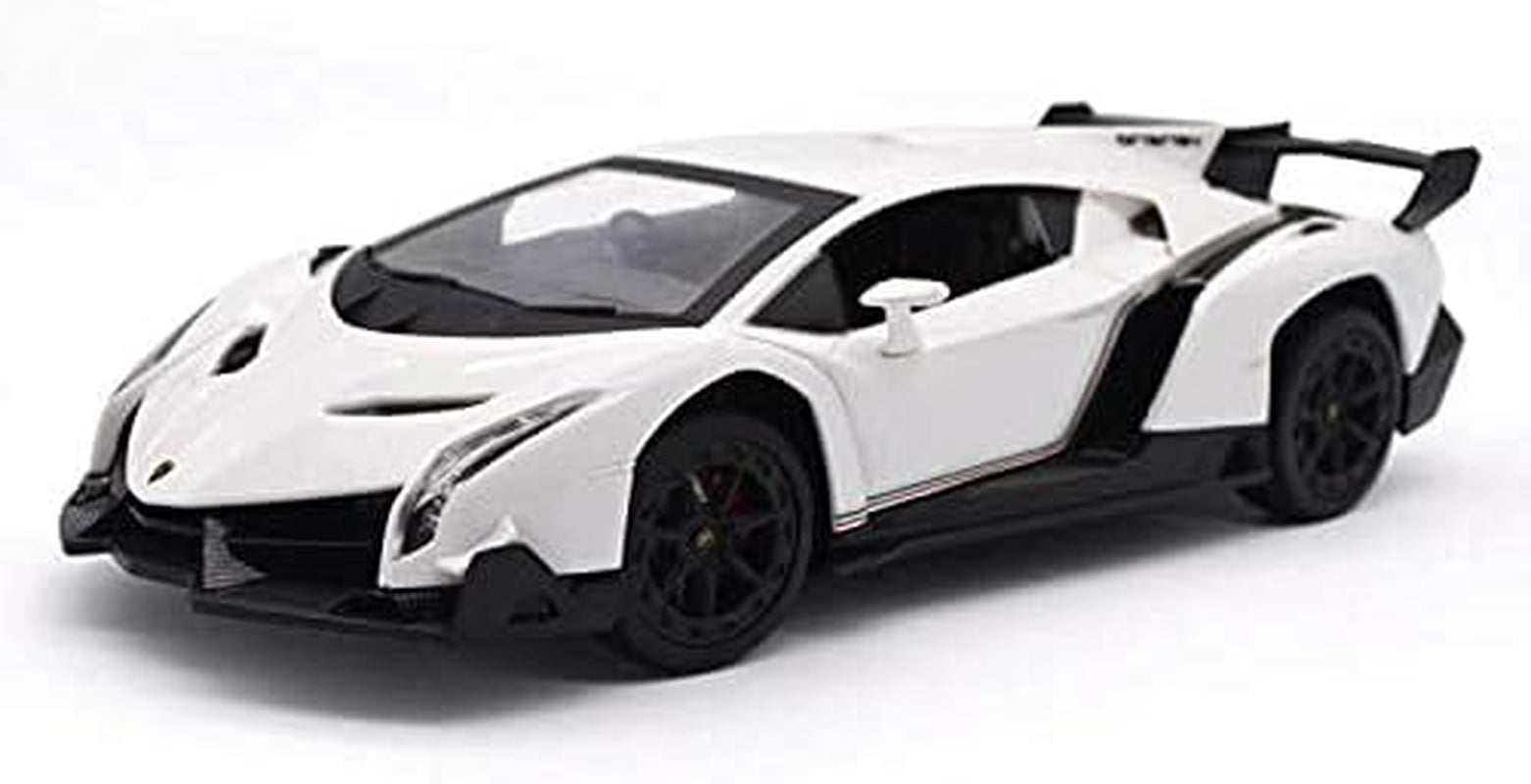 Remote Control RC CAR Racing Cars Compatible with Lamborghini Veneno Officially Licensed 1:24 Toy RC Cars Model Vehicle for Boys 6,7,8 Years Old,White