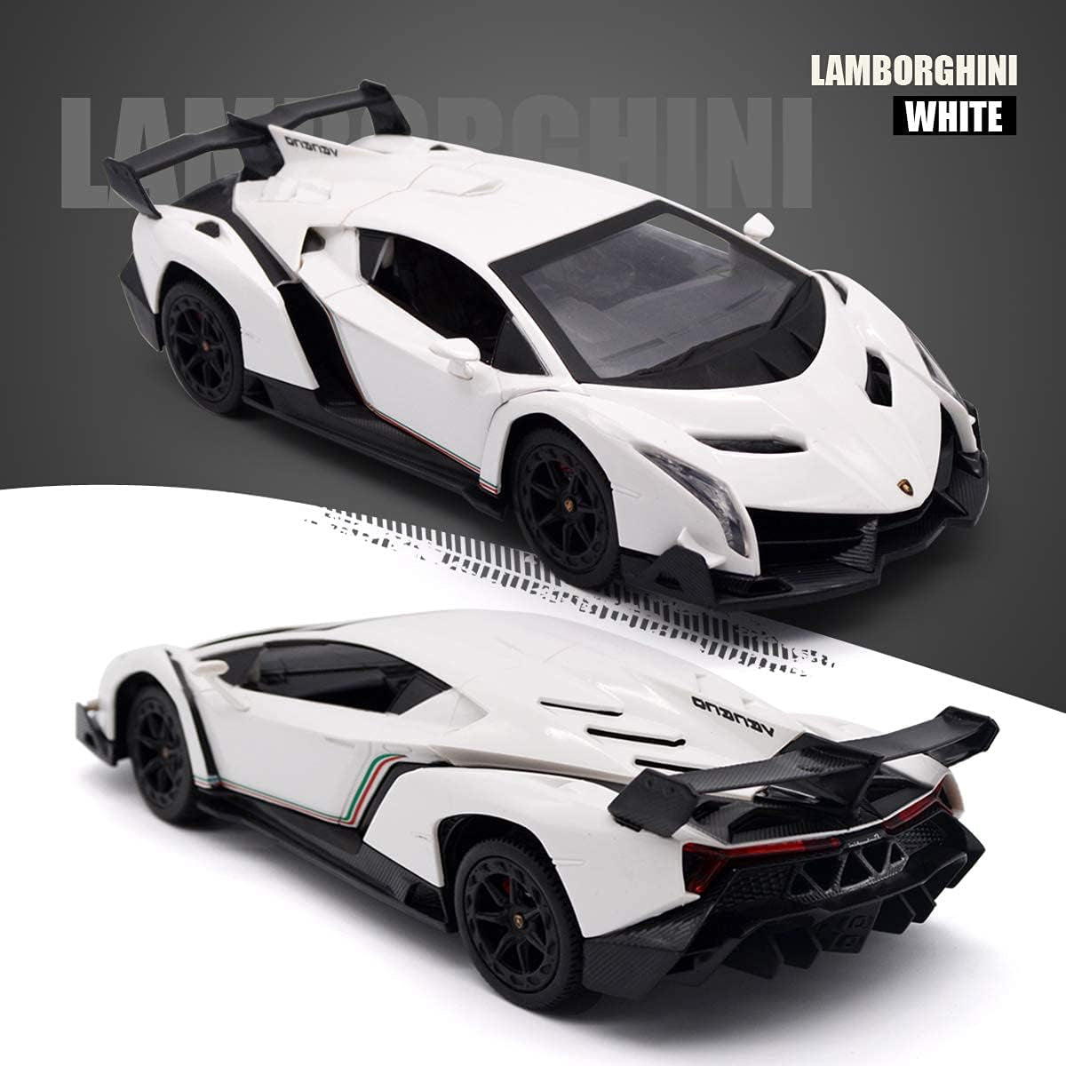 Remote Control RC CAR Racing Cars Compatible with Lamborghini Veneno Officially Licensed 1:24 Toy RC Cars Model Vehicle for Boys 6,7,8 Years Old,White