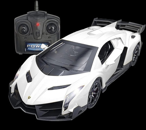 Remote Control RC CAR Racing Cars Compatible with Lamborghini Veneno Officially Licensed 1:24 Toy RC Cars Model Vehicle for Boys 6,7,8 Years Old,White